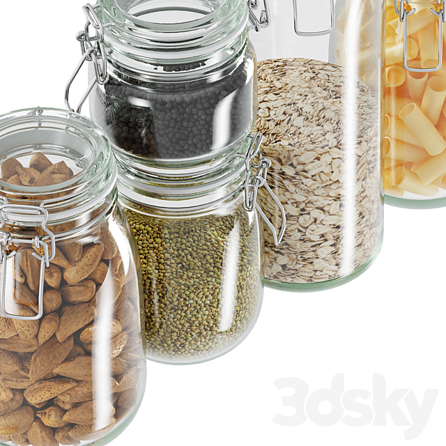 glass jar set 3DSMax File - thumbnail 5