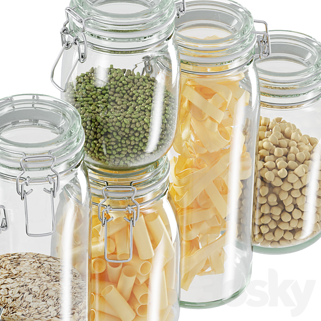 glass jar set 3DSMax File - thumbnail 6