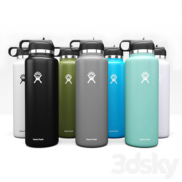 Hydro Flask Water Bottle 40 Oz 3ds Max - thumbnail 1