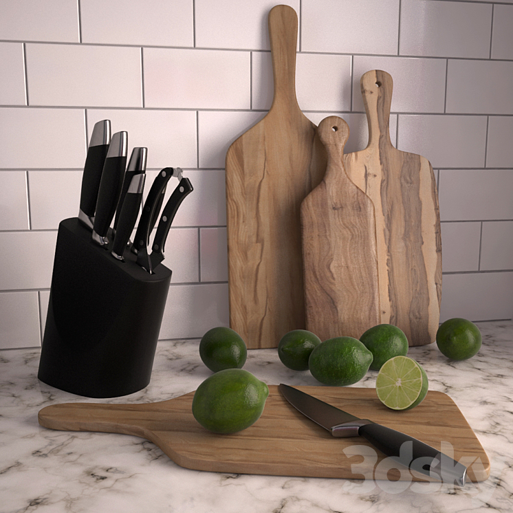 Key_lime_and_khife 3DS Max - thumbnail 1