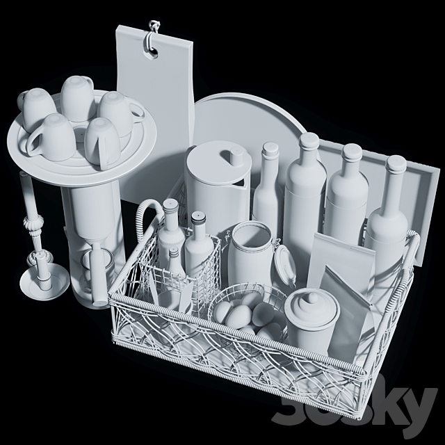 kitchen accessorie 8 3DS Max Model - thumbnail 4