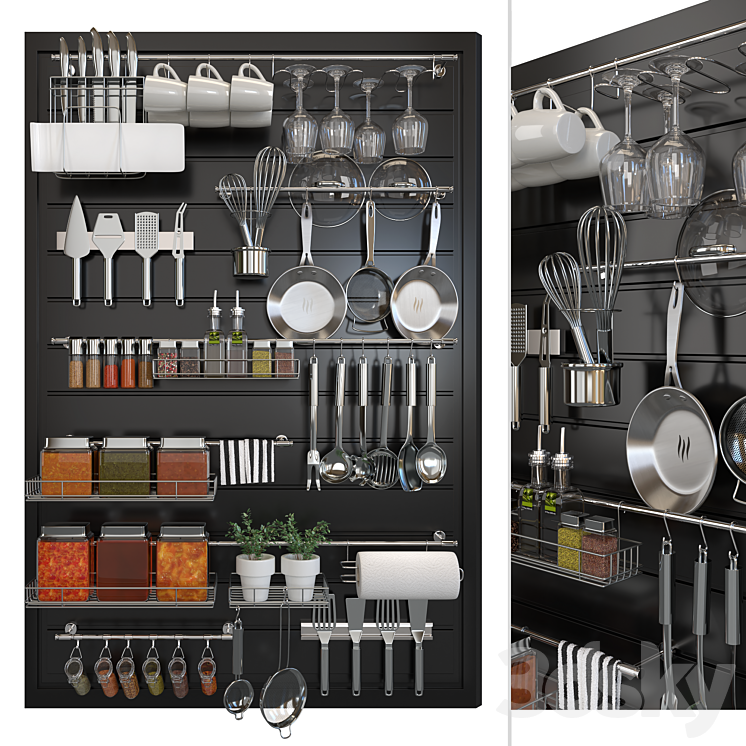 Kitchen Accessories 01 3DS Max Model - thumbnail 1