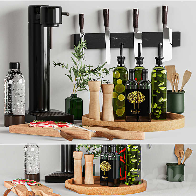 Kitchen-accessories-01 3DS Max - thumbnail 1