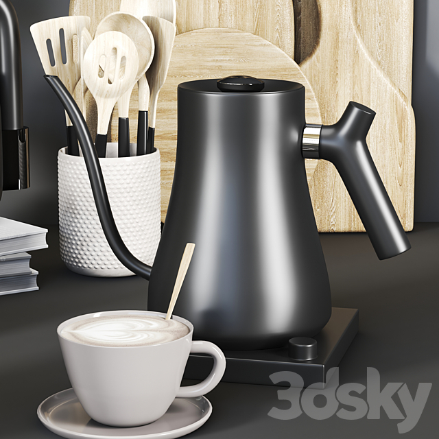 kitchen accessories 02 3DS Max Model - thumbnail 4