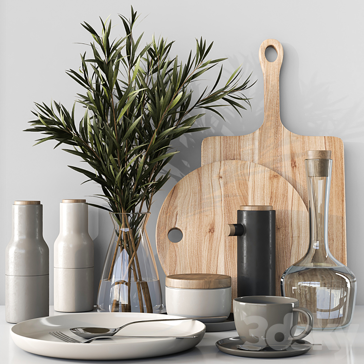 kitchen accessories 04 3DS Max Model - thumbnail 1