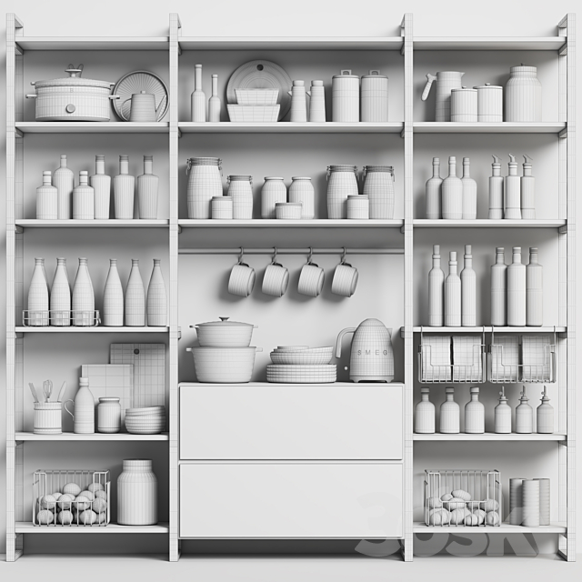 kitchen accessories 04 3DS Max Model - thumbnail 6