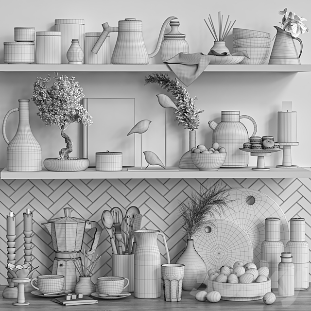 kitchen accessories 06 3DS Max Model - thumbnail 7