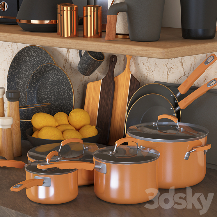 kitchen accessories 1000 3DS Max - thumbnail 2