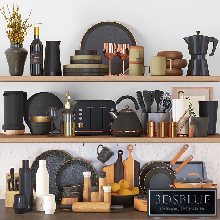 kitchen accessories 1000 3DS Max - thumbnail 3