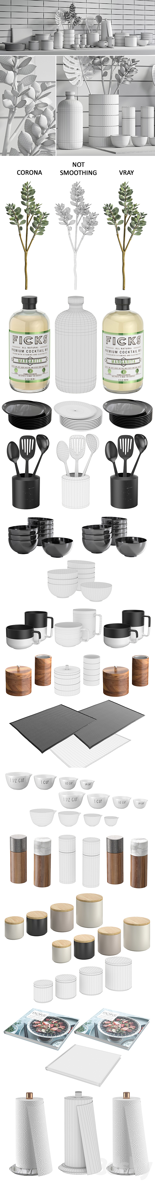 Kitchen accessories 2 3DSMax File - thumbnail 3