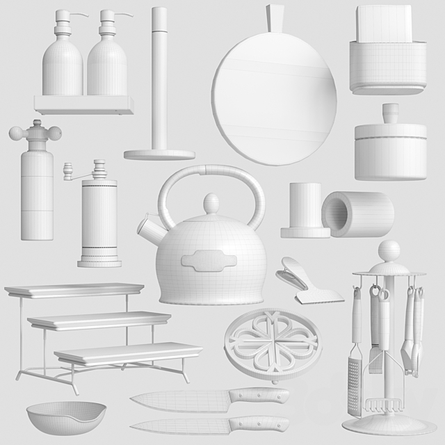 Kitchen accessories 25 3DS Max Model - thumbnail 2