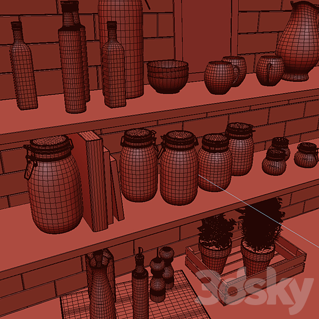 Kitchen Accessories 3 3DS Max Model - thumbnail 4