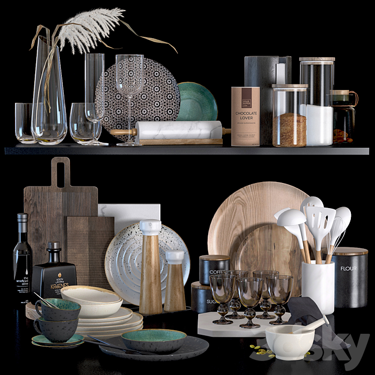 Kitchen accessories 3DS Max - thumbnail 1