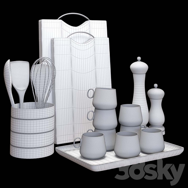 kitchen accessories 3DS Max Model - thumbnail 3