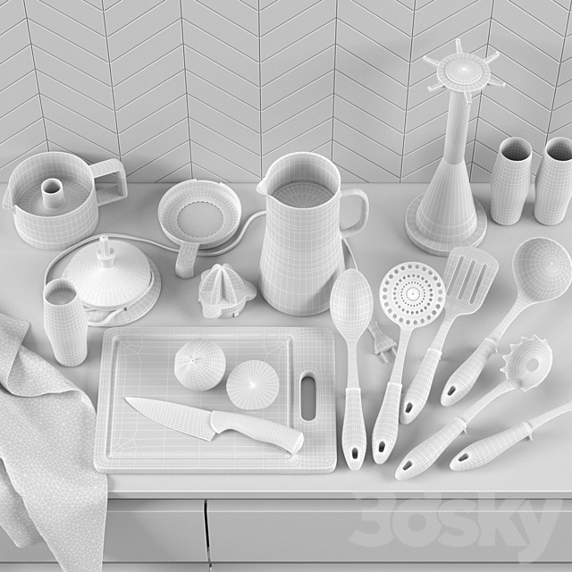 Kitchen accessories 3DS Max Model - thumbnail 3