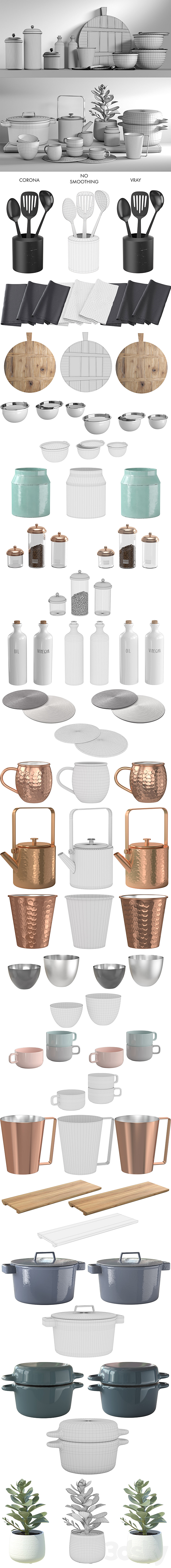 Kitchen Accessories 8 3DSMax File - thumbnail 3