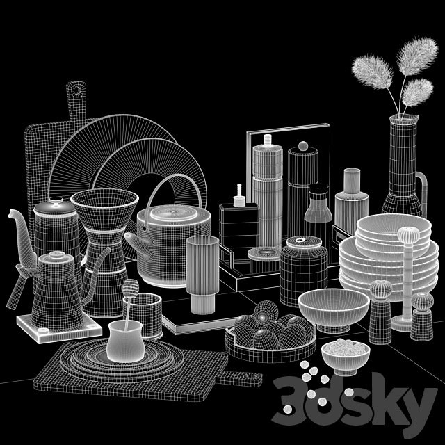 kitchen accessories007 3DS Max Model - thumbnail 7