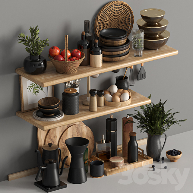 kitchen accessories008 3DS Max Model - thumbnail 2