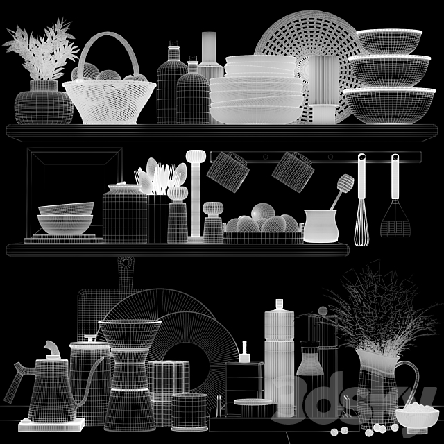 kitchen accessories008 3DS Max Model - thumbnail 5