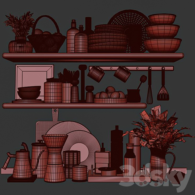 kitchen accessories008 3DS Max Model - thumbnail 6