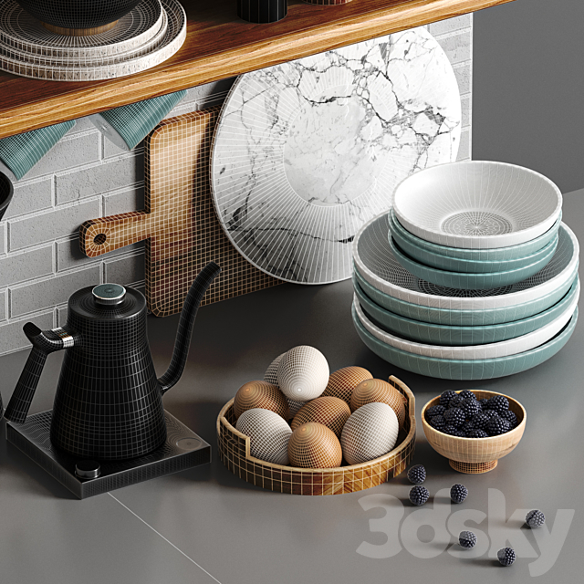 kitchen accessories009 3DS Max Model - thumbnail 5