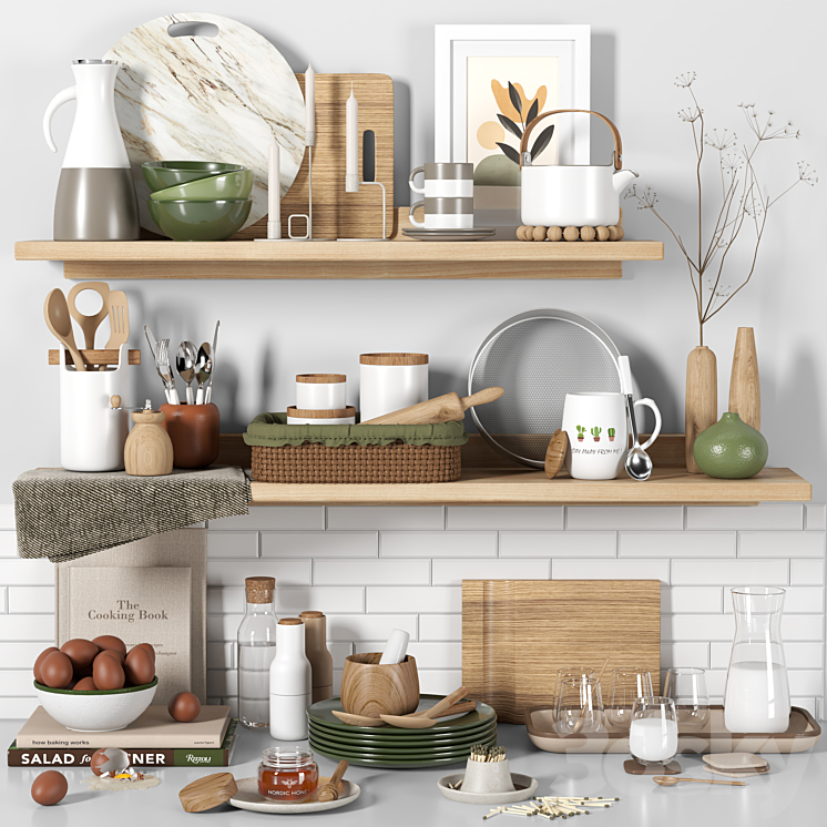 kitchen accessories01 3DS Max Model - thumbnail 1