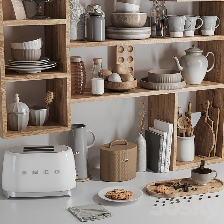 kitchen accessories010 3DS Max Model - thumbnail 2