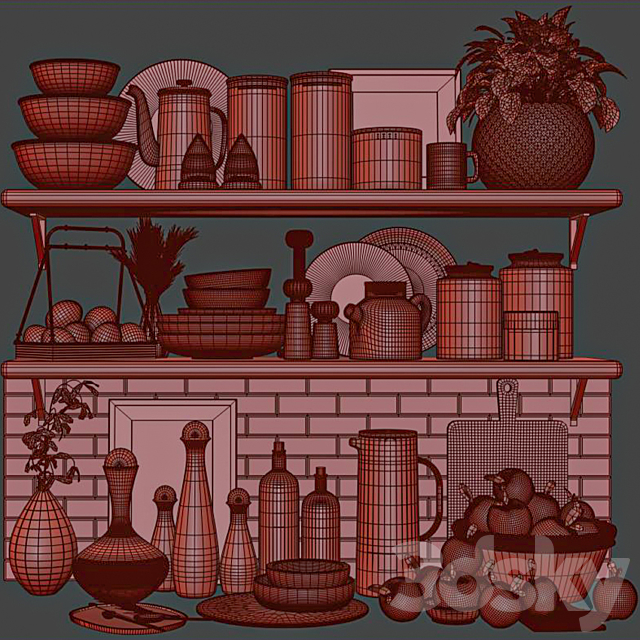 kitchen accessories011 3DSMax File - thumbnail 7