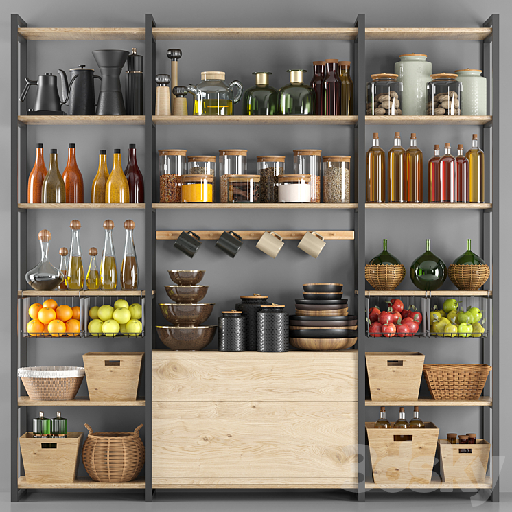 kitchen accessories012-pantry 3DS Max - thumbnail 1