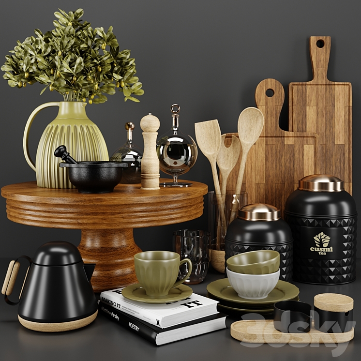 kitchen accessories02 3DS Max Model - thumbnail 1