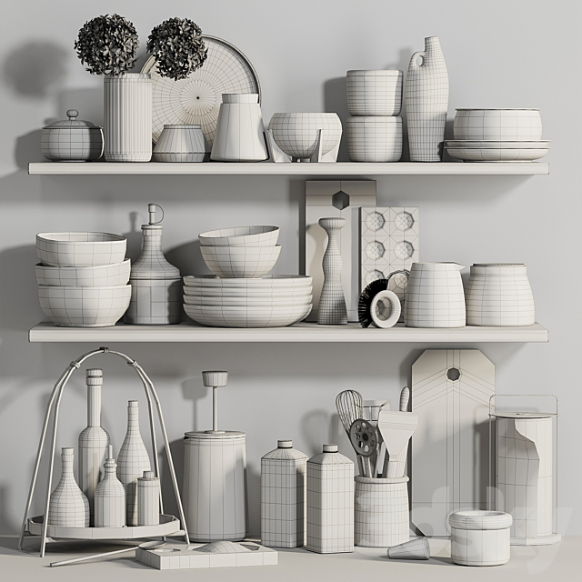 kitchen accessories048 3DS Max Model - thumbnail 4