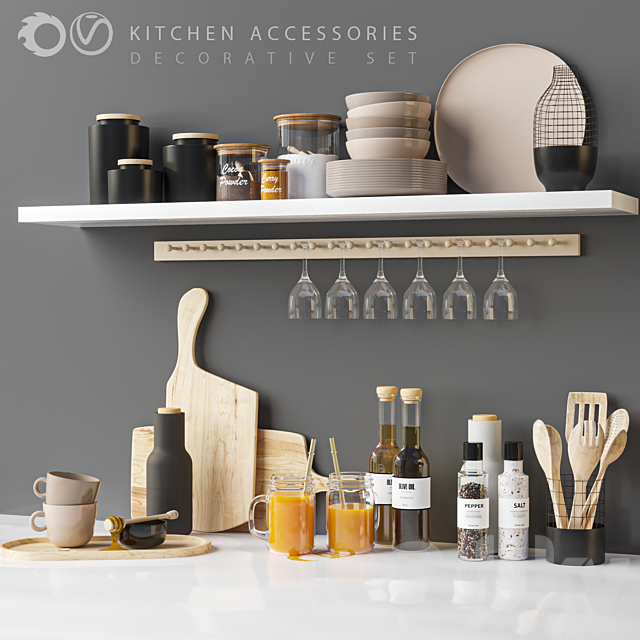 kitchen accessories_01 3ds Max - thumbnail 1