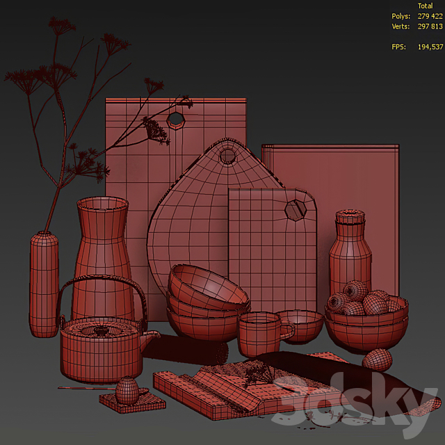 Kitchen Decor 01 3DSMax File - thumbnail 5