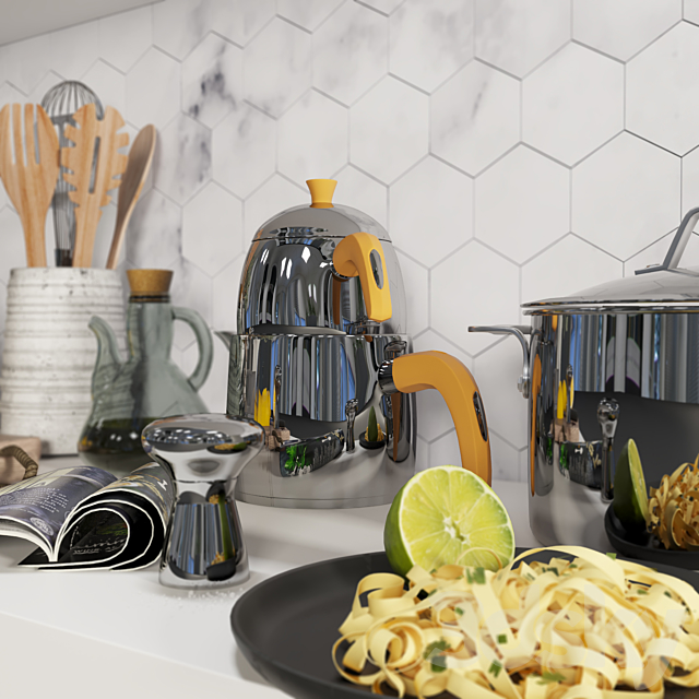 Kitchen Decor 02 3DS Max Model - thumbnail 3