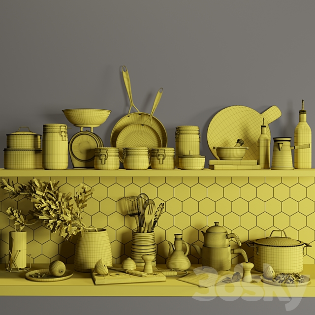 Kitchen Decor 02 3DS Max Model - thumbnail 5