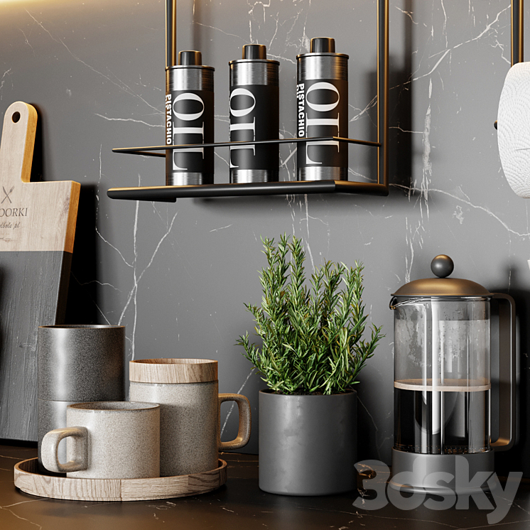 Kitchen decor 11 3DS Max - thumbnail 2