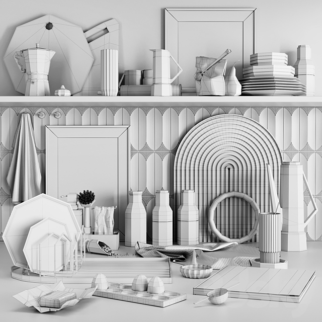 Kitchen decor 2 3DS Max Model - thumbnail 4