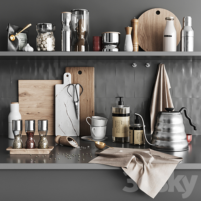 Kitchen decor 3 3DSMax File - thumbnail 1