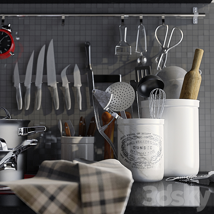 Kitchen decor 3DS Max - thumbnail 2