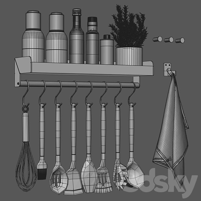 Kitchen decor 8 3DSMax File - thumbnail 4