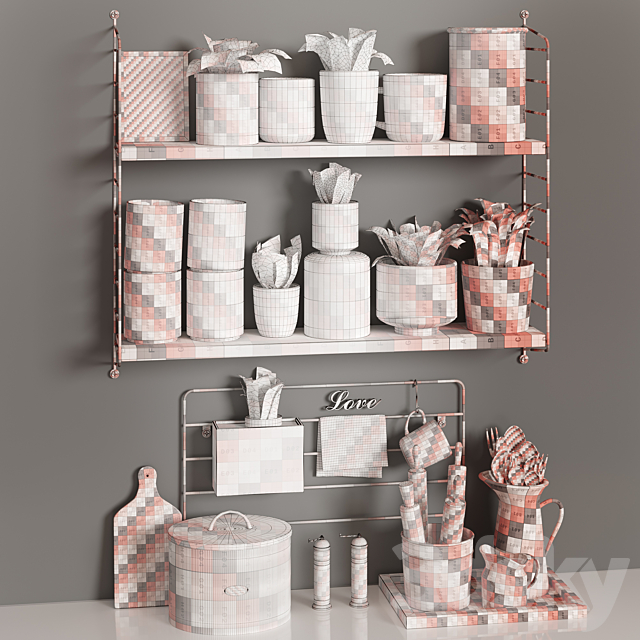 Kitchen decor set 01 3DS Max Model - thumbnail 6