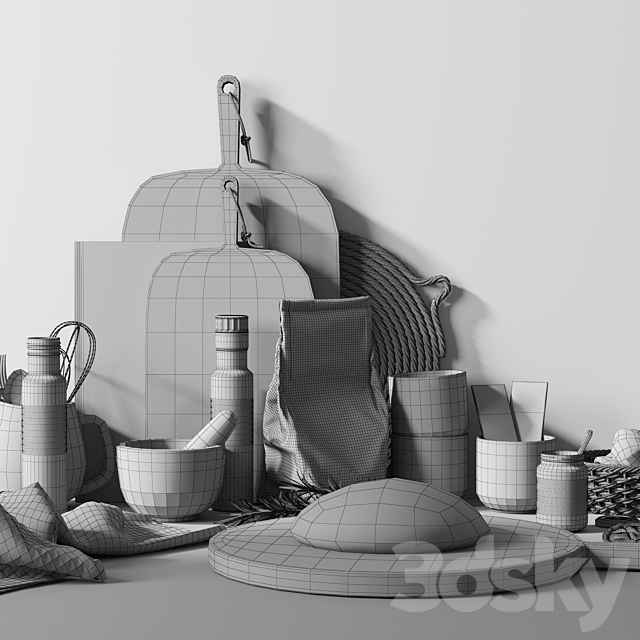 kitchen decor set 02 3DSMax File - thumbnail 5