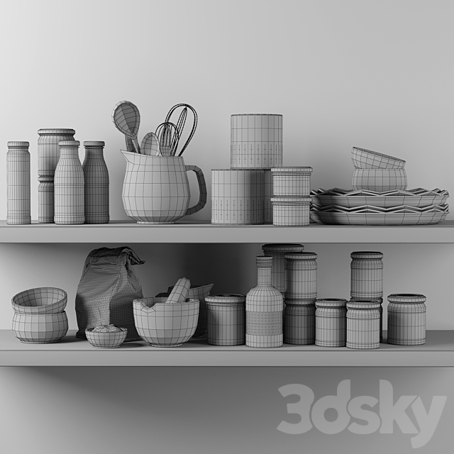 kitchen decor set 03 3DSMax File - thumbnail 5