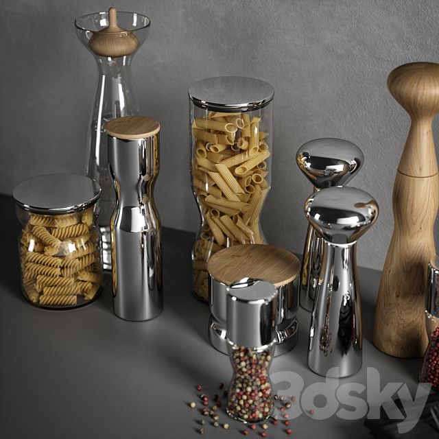 kitchen decor set 04 3DS Max Model - thumbnail 3