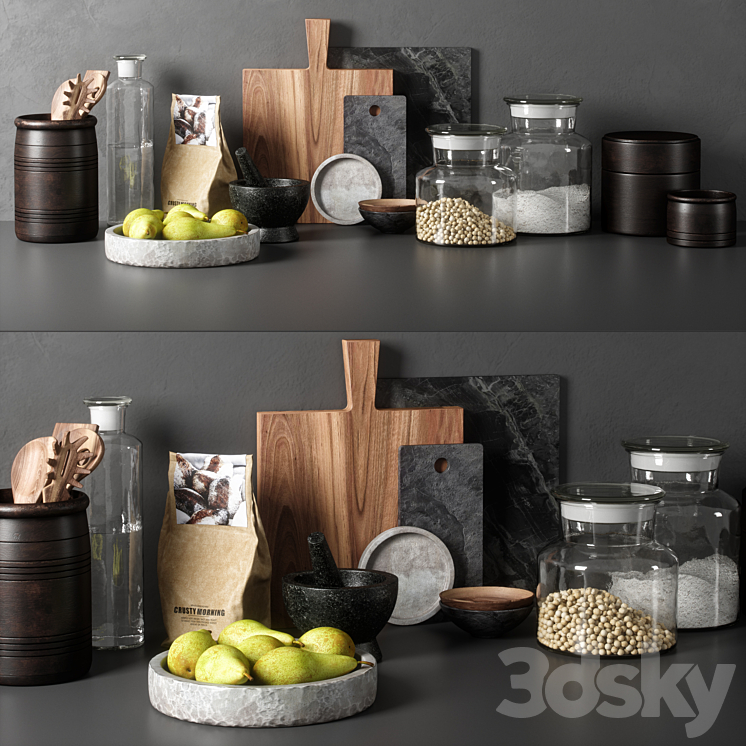 kitchen decor set 05 3DS Max - thumbnail 1