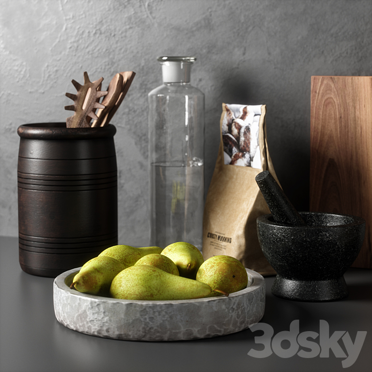 kitchen decor set 05 3DS Max - thumbnail 2