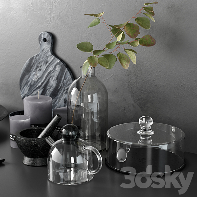 kitchen decor set 06 3DSMax File - thumbnail 2