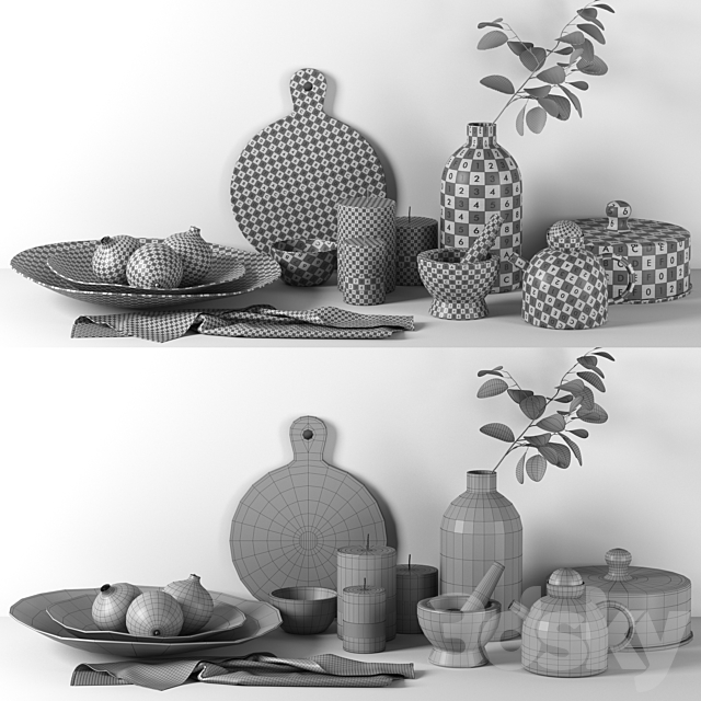 kitchen decor set 06 3DSMax File - thumbnail 5