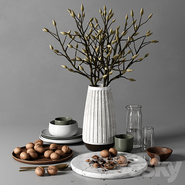 kitchen decor set 09 3DSMax File - thumbnail 1