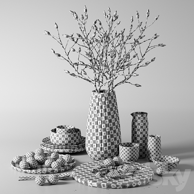 kitchen decor set 09 3DSMax File - thumbnail 6